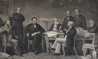 The First Reading of the Emancipation Proclamation Before the Cabinet miniatura