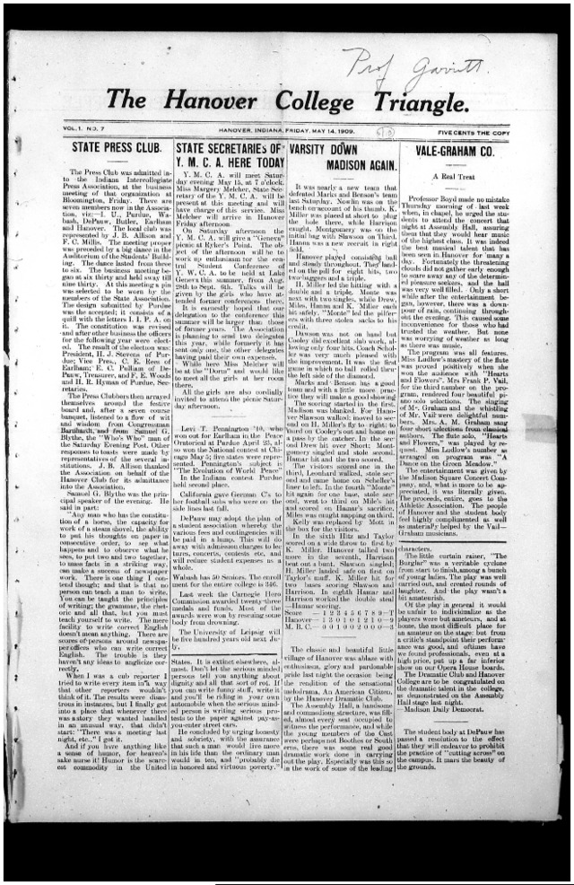 Triangle, Vol. 1, no. 7, May 14, 1909 Thumbnail